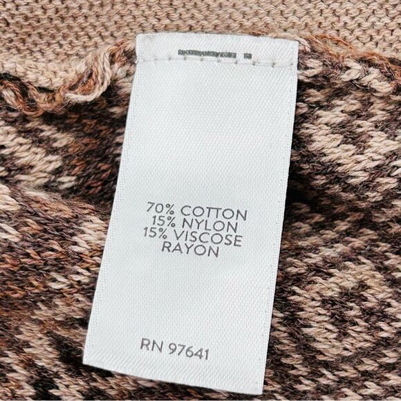 J.Jill brown and tan boho neutral open cardigan size large - Picture 5 of 5
